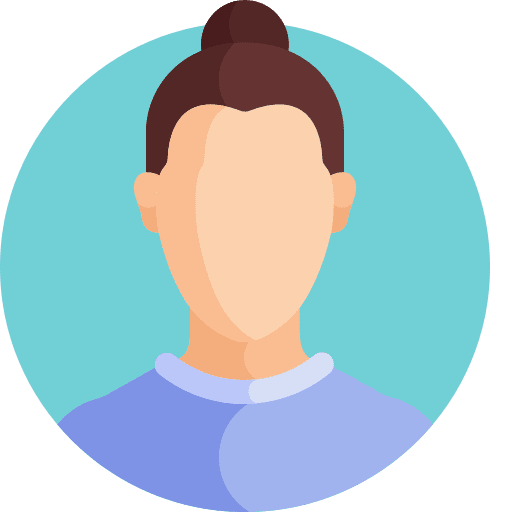 Person icon with an aqua pastel background.